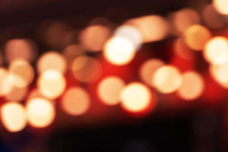 Abstract blurred bokeh colorful lights circle with copy space in the night day for pattern and background.の写真素材