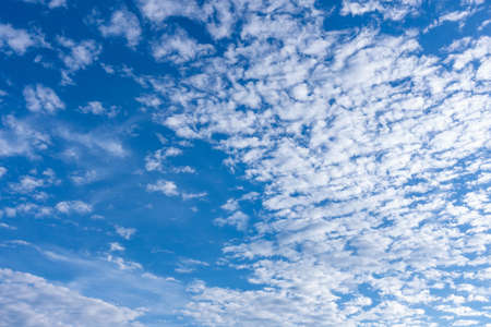Beautiful blue sky with cloudy. Color sky is clear with white clouds on natural background.の写真素材