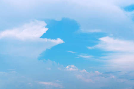 Beautiful blue sky with cloudy. Color sky is clear with white clouds on natural background.