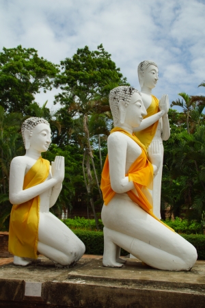 Ancient Buddha Statue in Ayutthaya, Thailandの写真素材