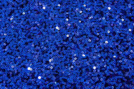 Glittering Blue Sequins Pattern Texture and Background