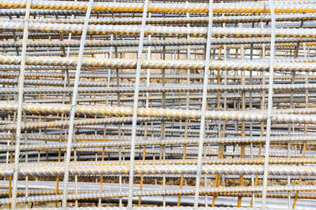 Reinforcing Steel Bars Used in Constructionの写真素材