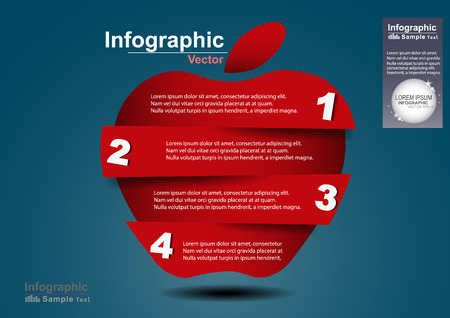 Apple design Infographic Templates for Business  Vector illustration.のイラスト素材