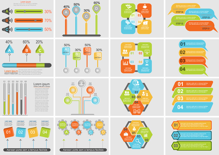 Collection of infographic set elements for 
business.のイラスト素材
