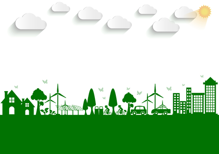 Abstract ecology connection concept background .Vector 
infographic illustrationのイラスト素材