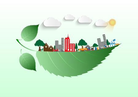 Abstract ecology connection concept background .infographic illustrationのイラスト素材