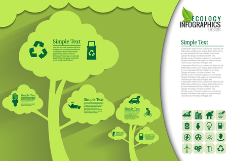 Abstract ecology connection concept background .infographic illustrationのイラスト素材
