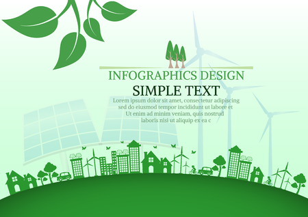 Ecology connection concept background infographic 
illustrationのイラスト素材