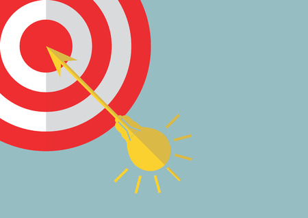 Business concept targets according to  idea.のイラスト素材
