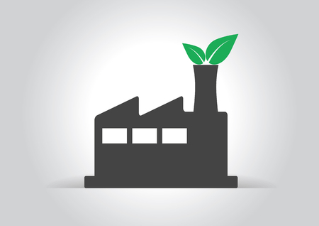 Ecology factory  icon.のイラスト素材