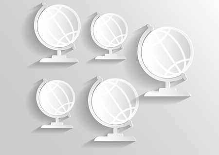 Infographic banners Templates.Vector rotating the globe  design element.のイラスト素材