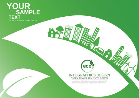 Ecology connection  concept background . Vector infographic illustrationのイラスト素材