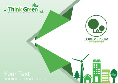 Ecology connection concept Vector infographic illustrationのイラスト素材