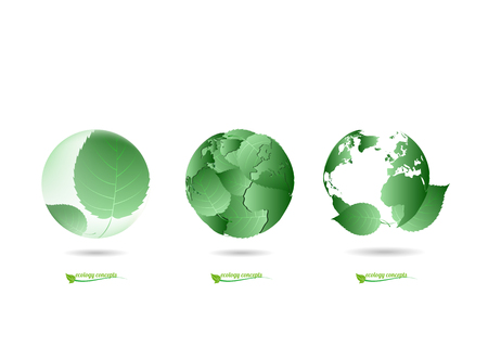 ecology sphere logo Vector illustrationのイラスト素材
