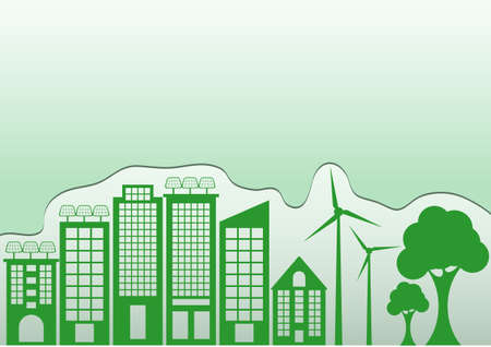 Ecology connection  concept background . Vector infographic illustrationのイラスト素材