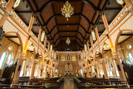 The Cathedral of the Immaculate Conception at Chantaburi in Thailandのeditorial素材