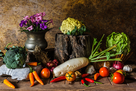 still life  Vegetables, Herbs and Fruit as ingredients in cooking の写真素材