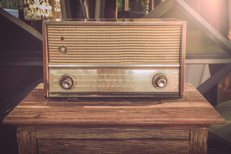 Old radios used as illustrations for a retro decor.