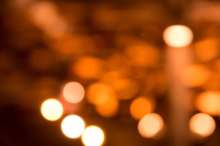 Abstract circular bokeh lighting in the night can be used for background and text inputの写真素材