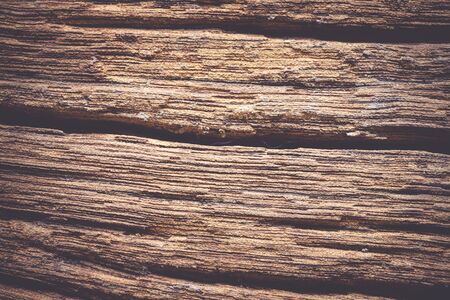 Rotten wood with lines broken pattern, weathered cracked vignette grunge texture for background