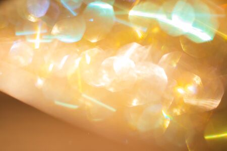 abstract Gold colorful defocused circular facula,abstract background.の写真素材