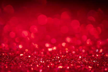 Blurred image red lights background defocused for festivals and celebrations.