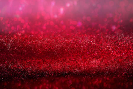 Blurred image red lights background defocused for festivals and celebrations.