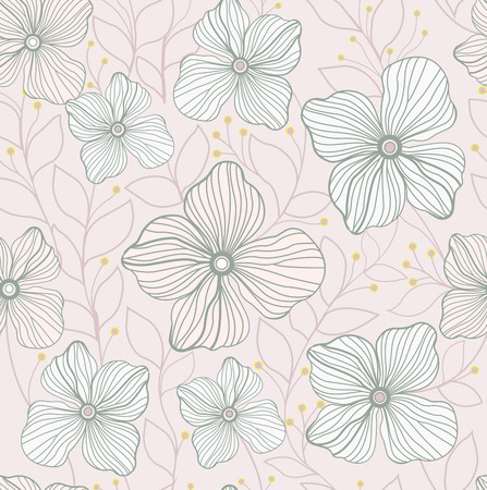 Flower pattern background. Seamless Pattern Background.のイラスト素材