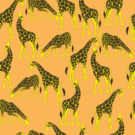 Giraffe pattern.Seamless pattern background.のイラスト素材