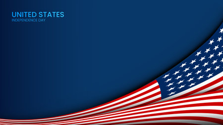 USA Independence day bannner presentation copyspaceのイラスト素材