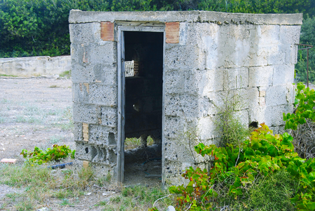 mediterranean ruin house on Crete in Greeceの写真素材