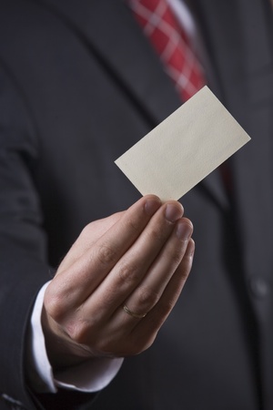 Businessman holding business card - Finance - Business - 
の写真素材