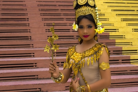 Apsara Dancer beautiful supernatural female in asian mythologyの写真素材