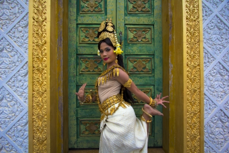 Apsara Dancer beautiful supernatural female in asian mythologyの写真素材