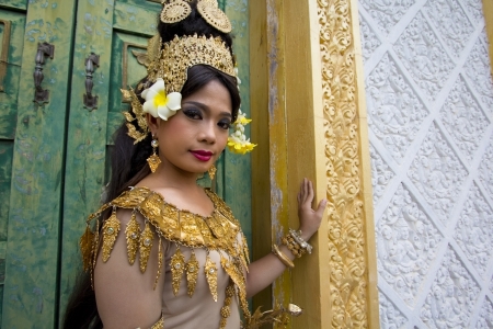 Apsara Dancer beautiful supernatural female in asian mythologyの写真素材