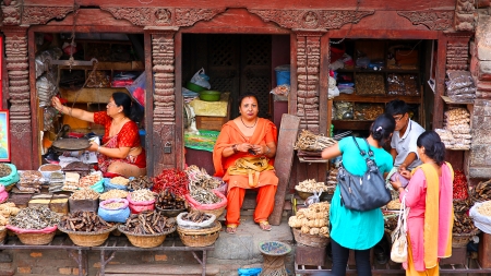 KATHMANDU, NEPAL - JUNE 2013: Everyday scene at Durbar Squareのeditorial素材