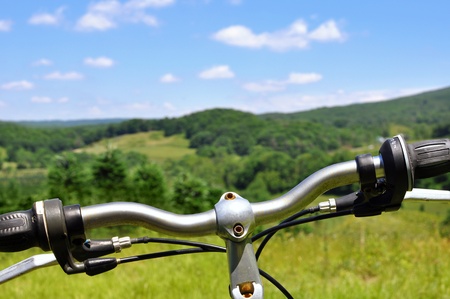 Cross-country mountain bikingの写真素材