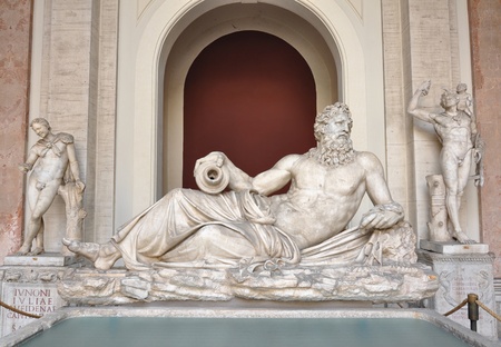 Tigris statue from the 2nd century at the Vatican Museumsの写真素材