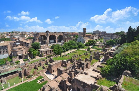 Roman Forum, as seen from the Palatine Hillの写真素材