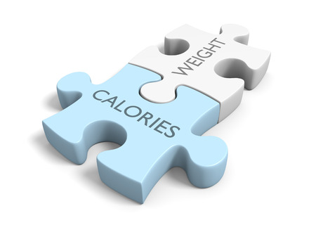 The link between calories and weight gain for dietingの写真素材