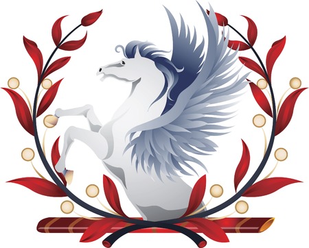 Pegasus Wreathのイラスト素材