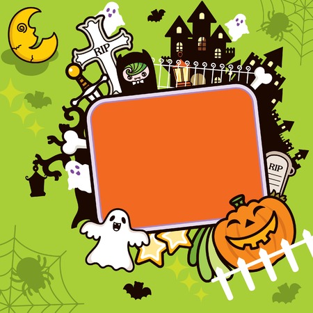 Halloween Frame Backgroundのイラスト素材