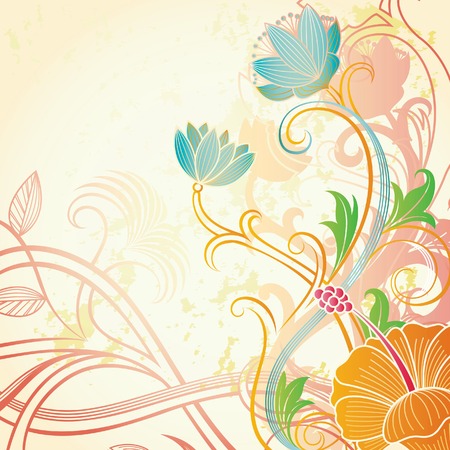 Abstract Floralのイラスト素材