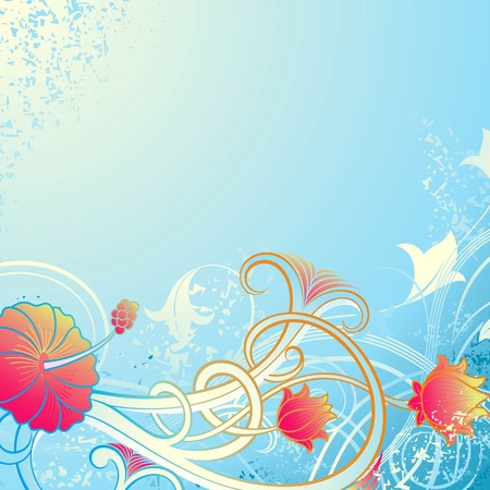 Grunge Floral Background 1のイラスト素材
