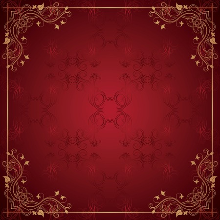 Vintage Floral Frame Background のイラスト素材