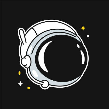 Funny astronaut helmet character.のイラスト素材