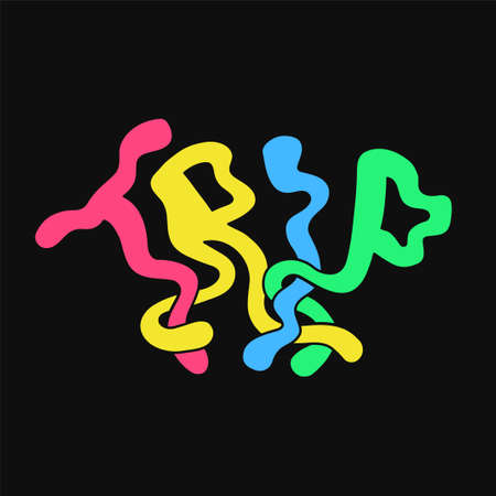 Trip word,trippy psychedelic style letters.Vector hand drawn doodle cartoon character...