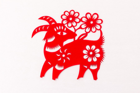 Paper cut Chinese zodiac signsの写真素材