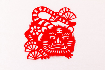 Paper cut Chinese zodiac signsの写真素材
