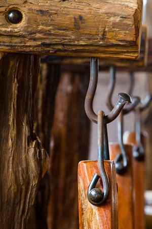 Steel hooks.の写真素材